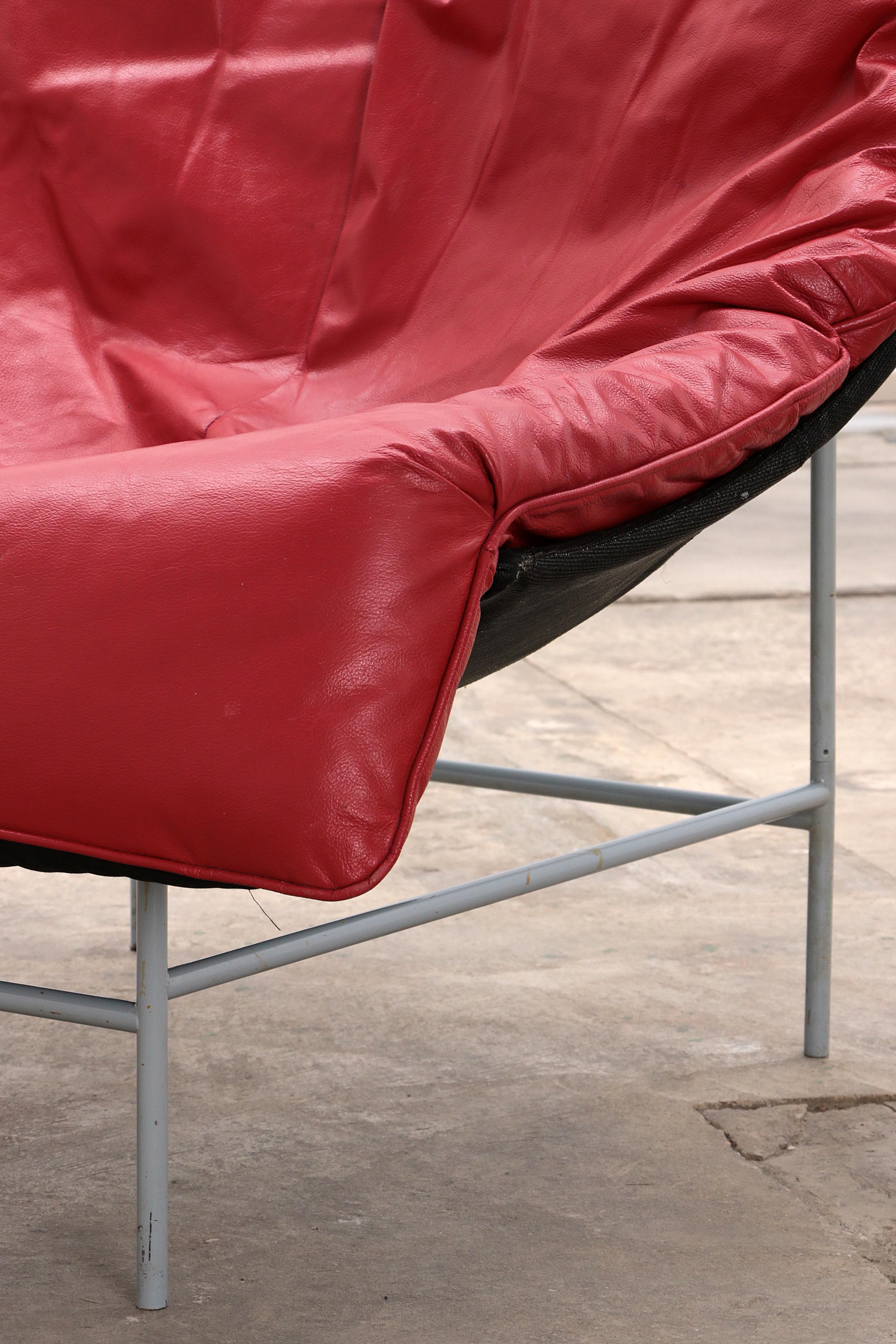 Metal Gerard van den Berg butterfly chair for Montis, 1980 red