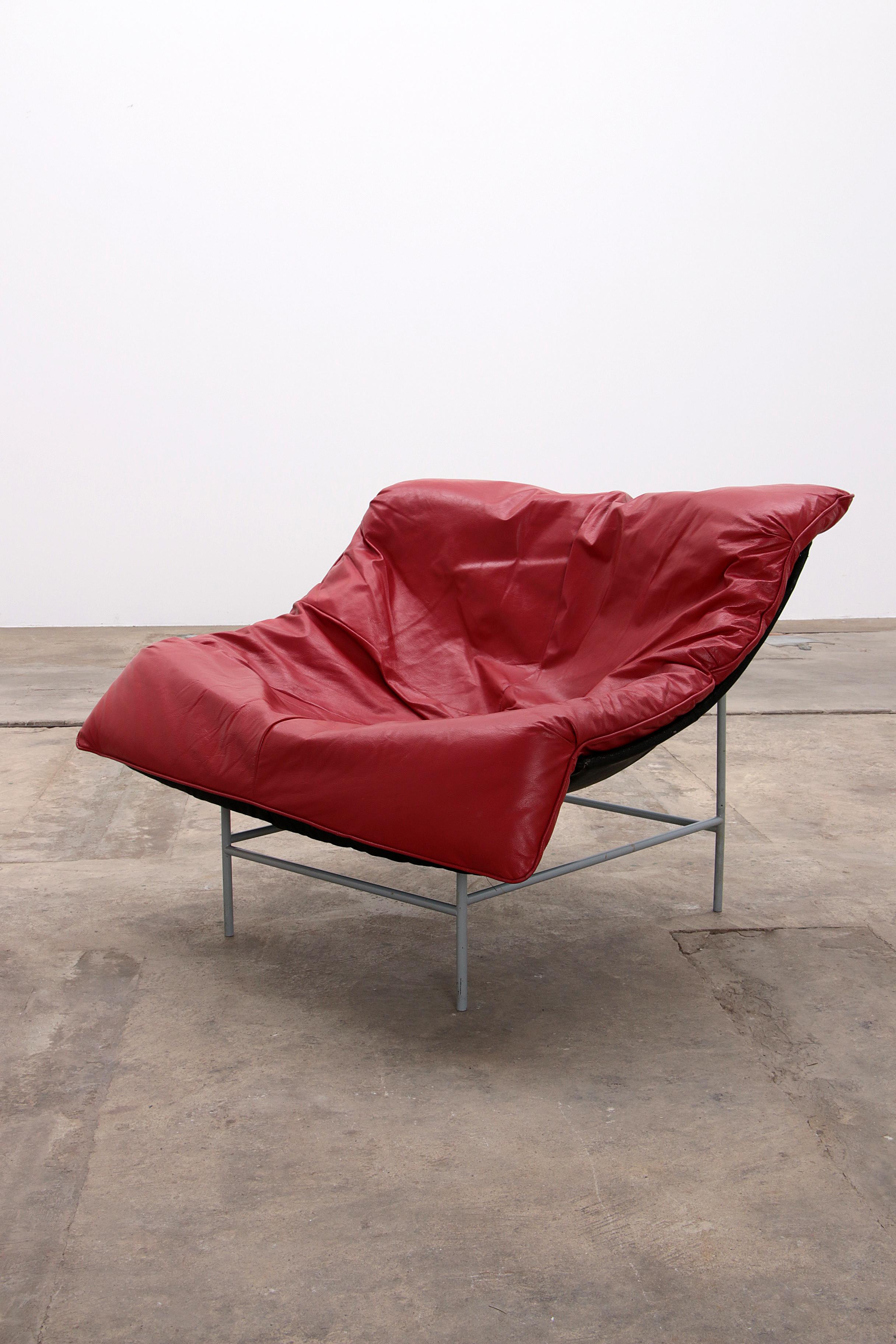 Metal Gerard van den Berg butterfly chair for Montis, 1980 red