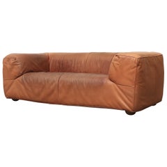 Gerard Van Den Berg Cognac Leather Sofa