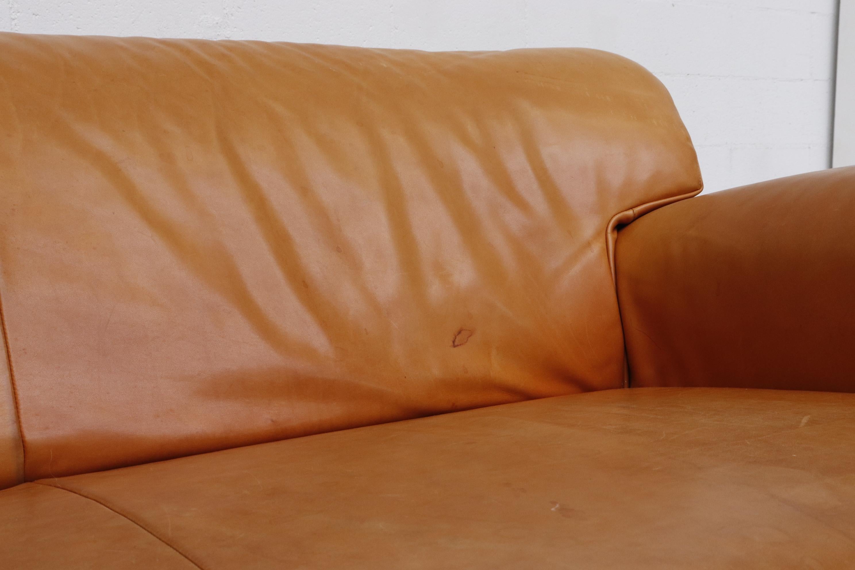 Gerard Van Den Berg 'Corvette' Sofa in Natural Leather 2