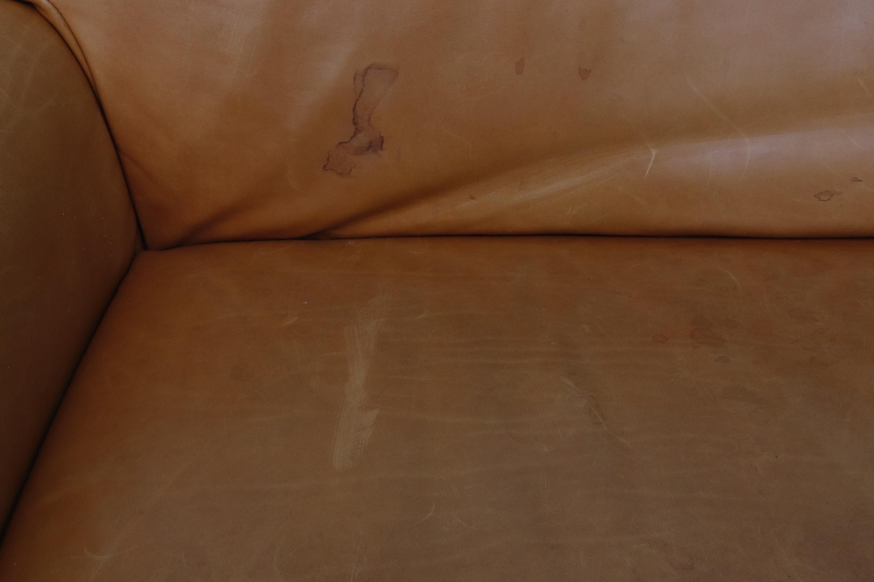 Gerard Van Den Berg 'Corvette' Sofa in Natural Leather 3