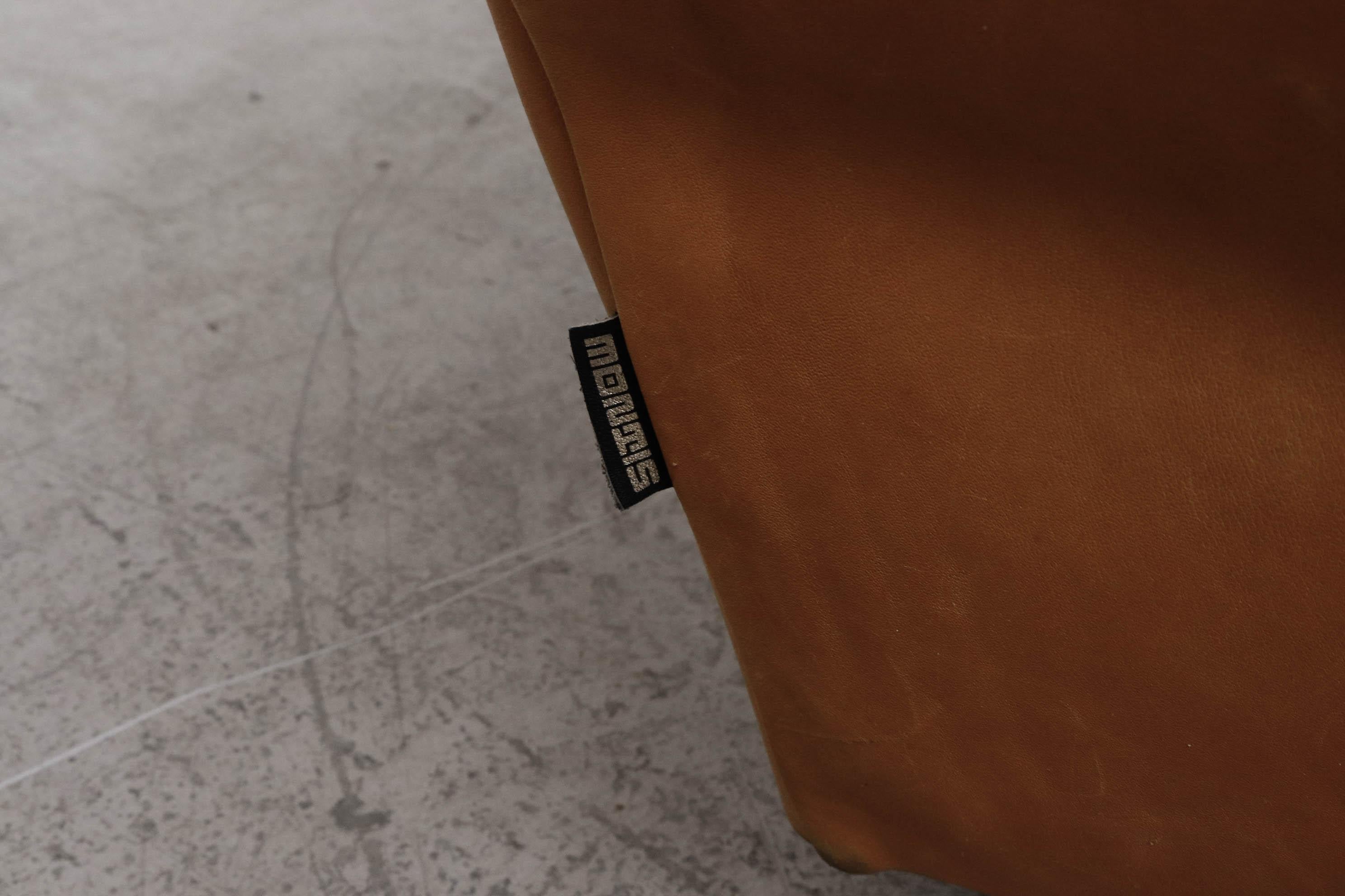 Gerard Van Den Berg 'Corvette' Sofa in Natural Tan Leather For Sale 6