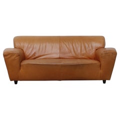Vintage Gerard Van Den Berg 'Corvette' Sofa in Natural Leather