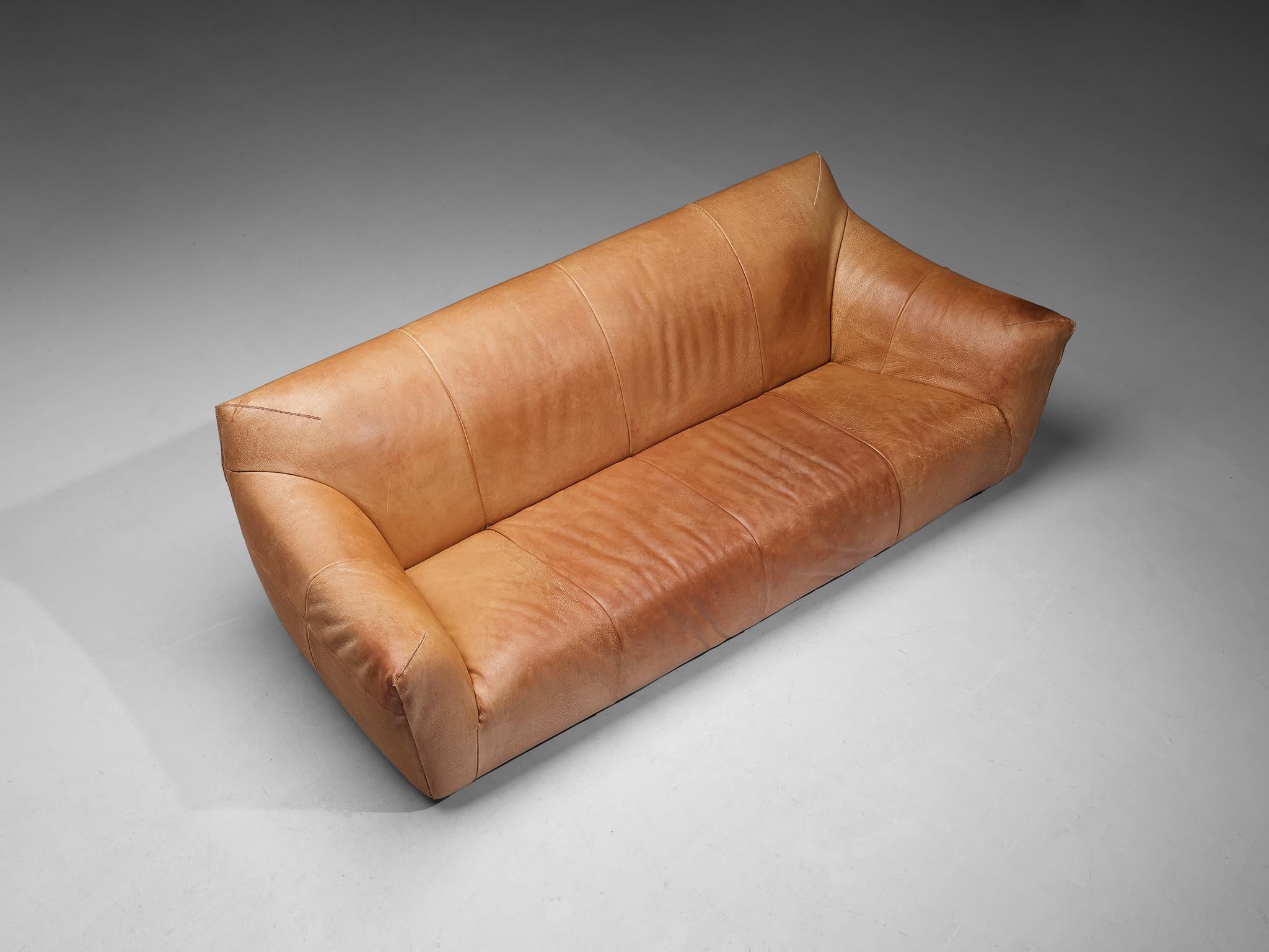 Dutch Gerard van den Berg for Label 'Mancha' Sofa in Cognac Leather