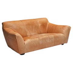 Gerard Van Den Berg for Label 'Mancha' Sofa in Cognac Leather
