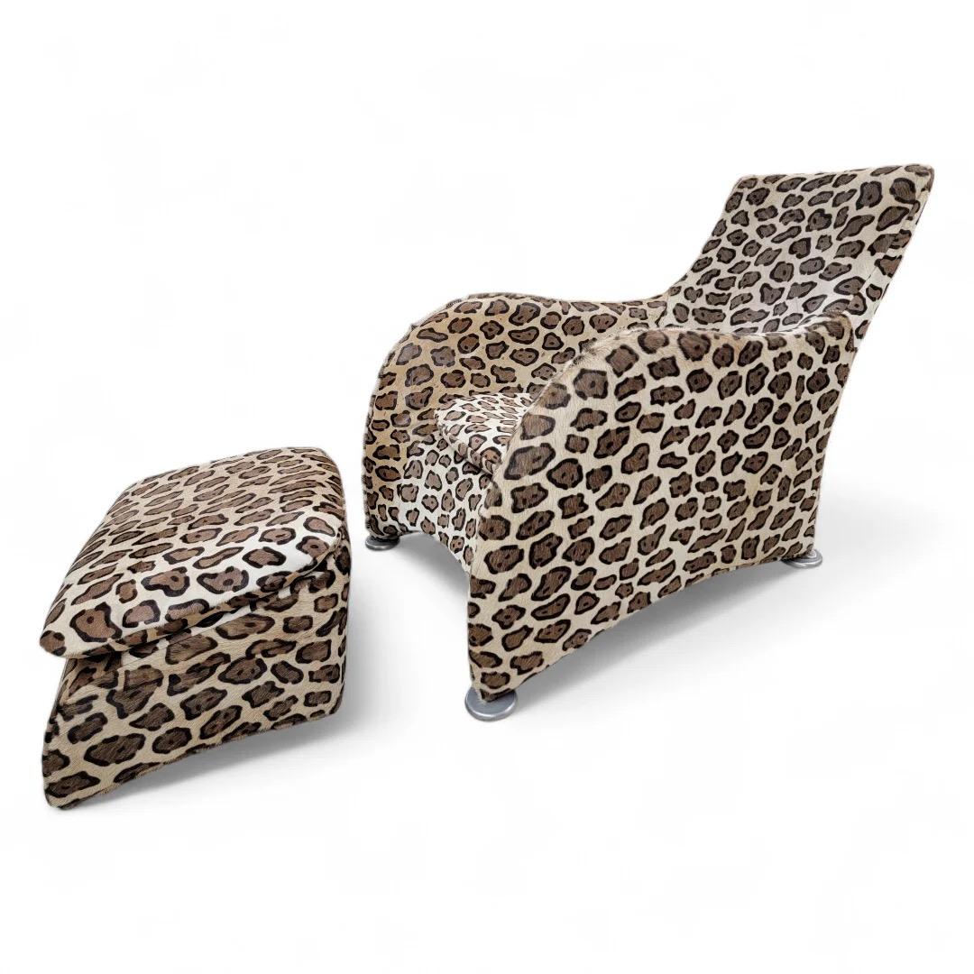 Gerard Van Den Berg For Montis Lounge Chair And Ottoman Newly Upholstered For Sale 4