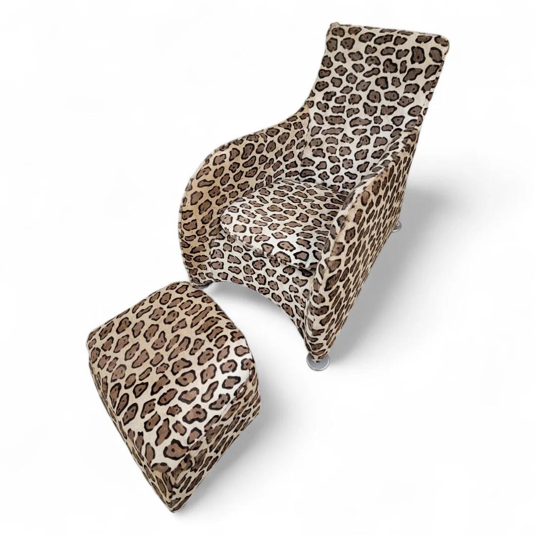 Unknown Gerard Van Den Berg For Montis Lounge Chair And Ottoman Newly Upholstered For Sale