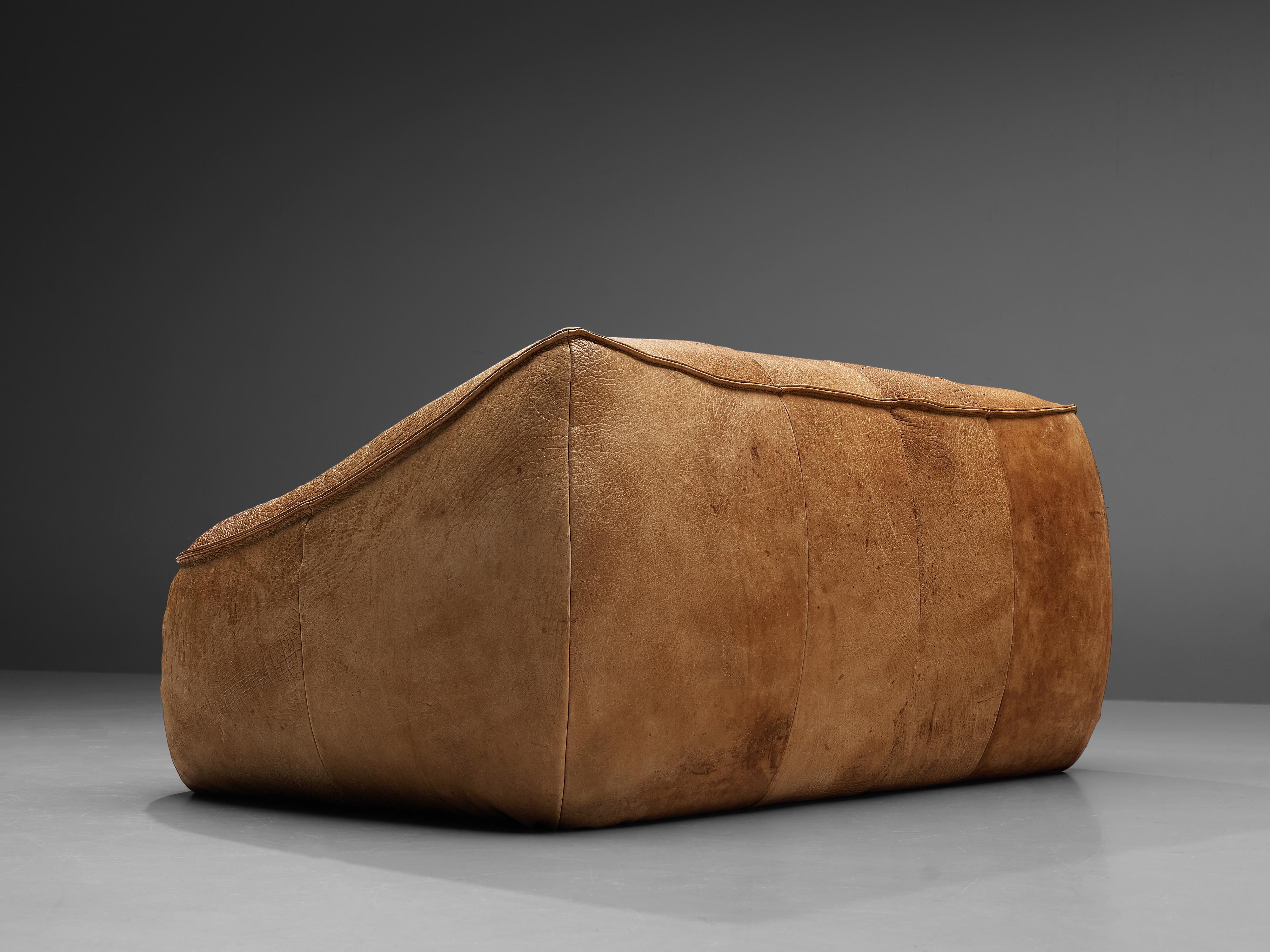 Mid-Century Modern Gerard Van Den Berg for Montis 'Ringo' Sofa in Patinated Leather