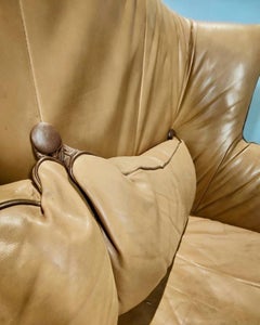 Gerard Van Den Berg für Montis Zweisitzer-Sofa, passender Sessel aus Leder, Vintage