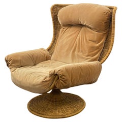 Gerard Van Den Berg per Montis Sedia da salotto girevole in vimini