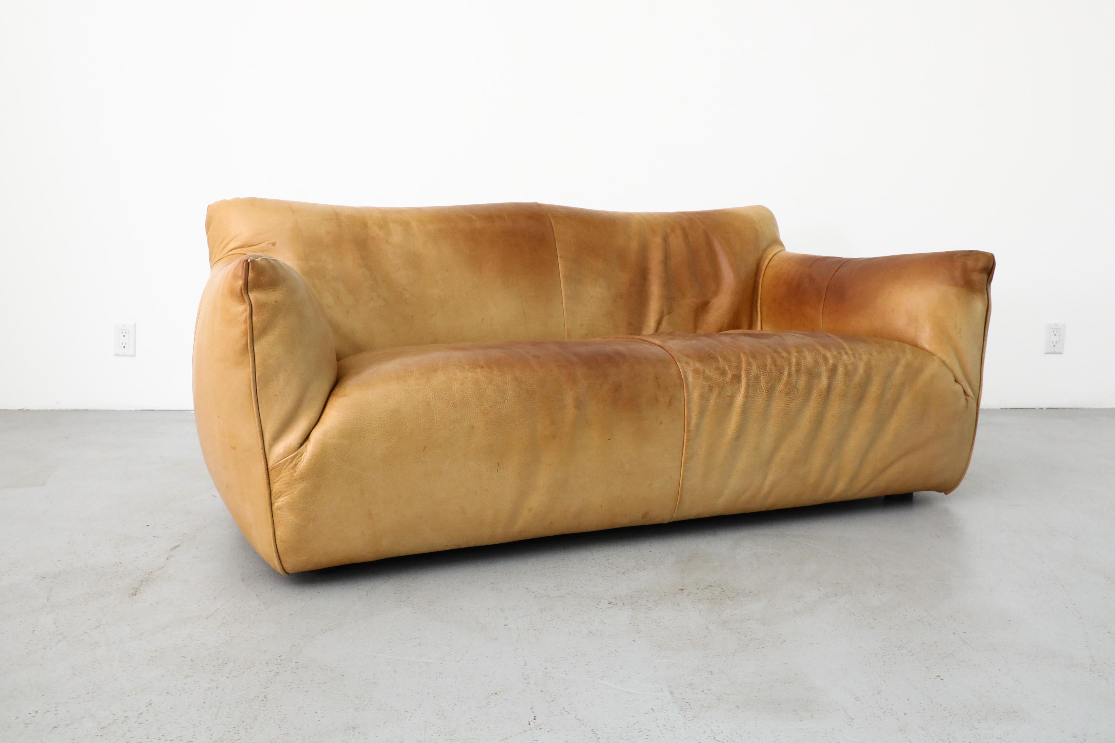 Gerard van den Berg „Havanna“ Leder Loveseat aus Leder im Stil von Mario Bellini 5