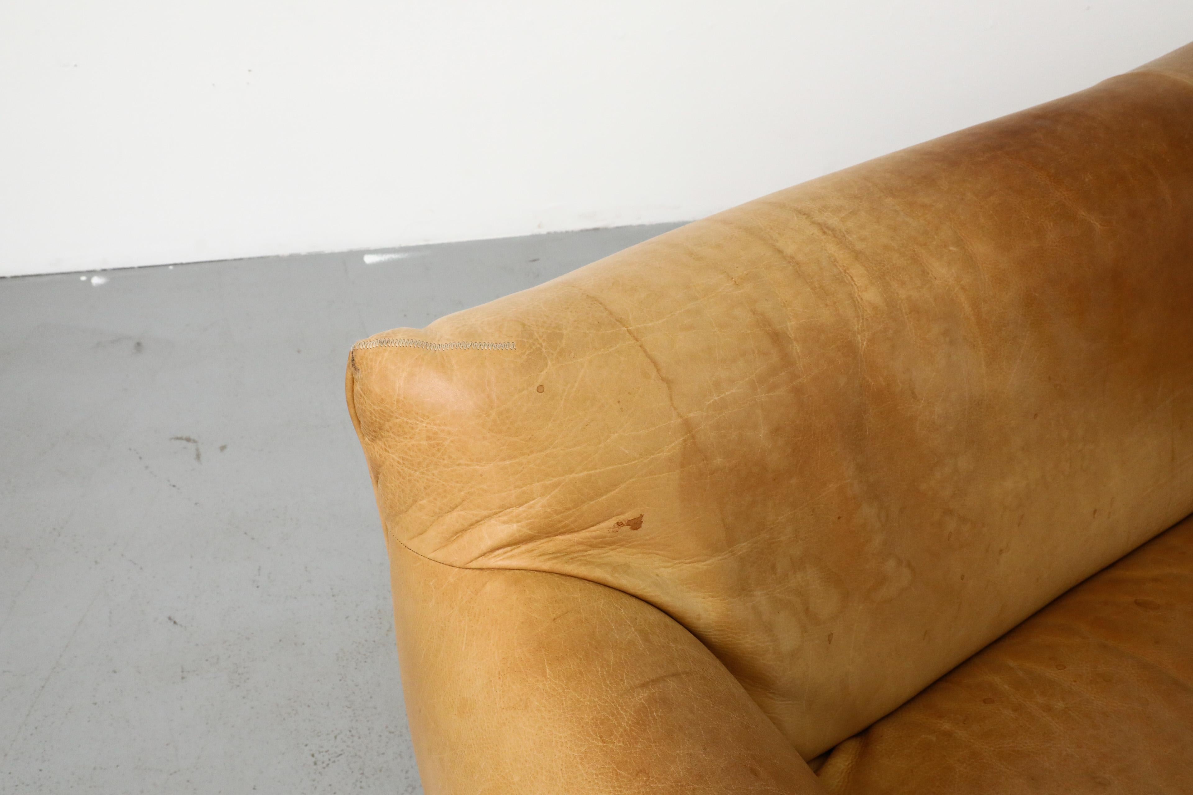 Gerard van den Berg „Havanna“ Leder Loveseat aus Leder im Stil von Mario Bellini 2