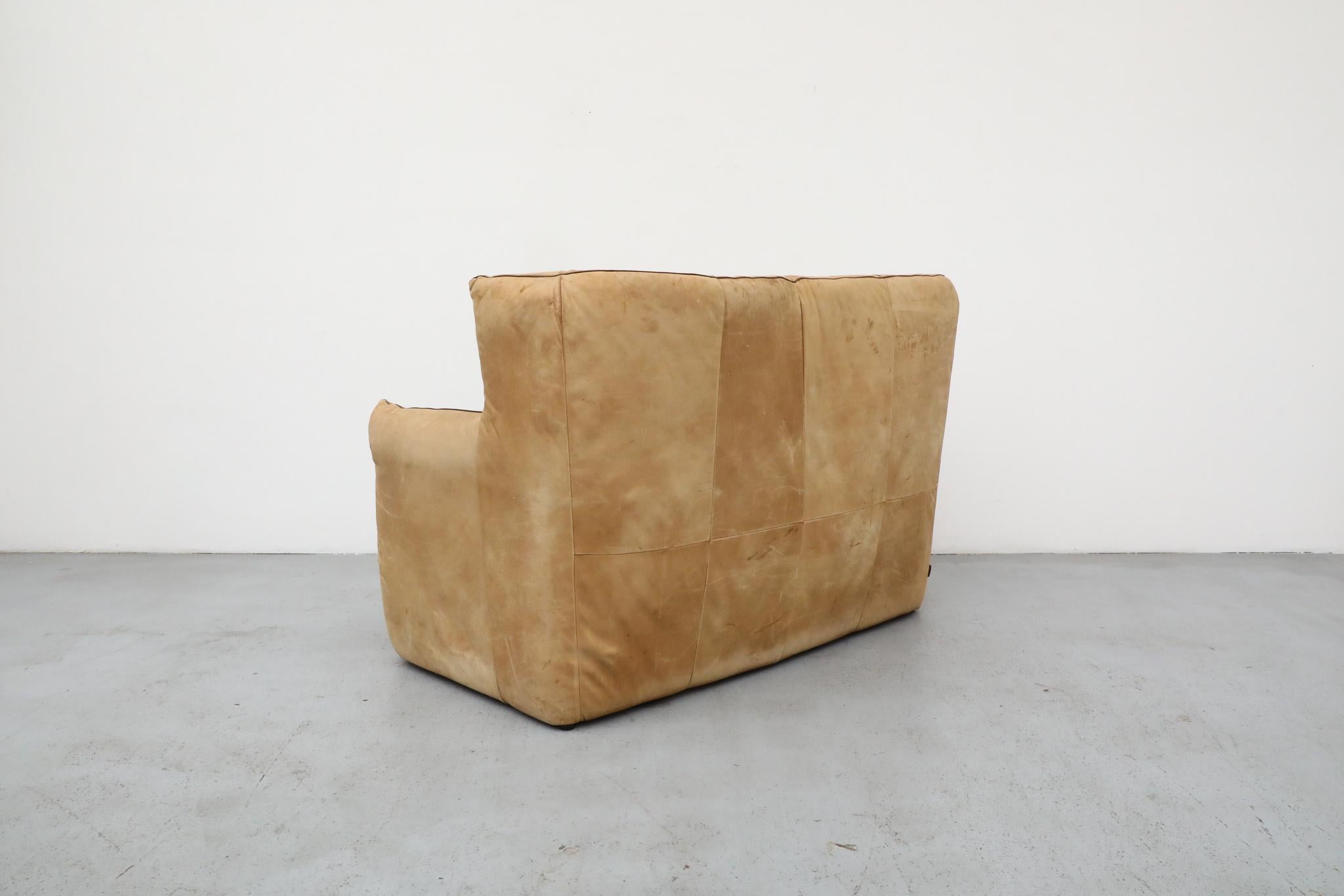 Gerard Van Den Berg Loveseat de cuero con respaldo alto en Bueno estado para la venta en Los Angeles, CA