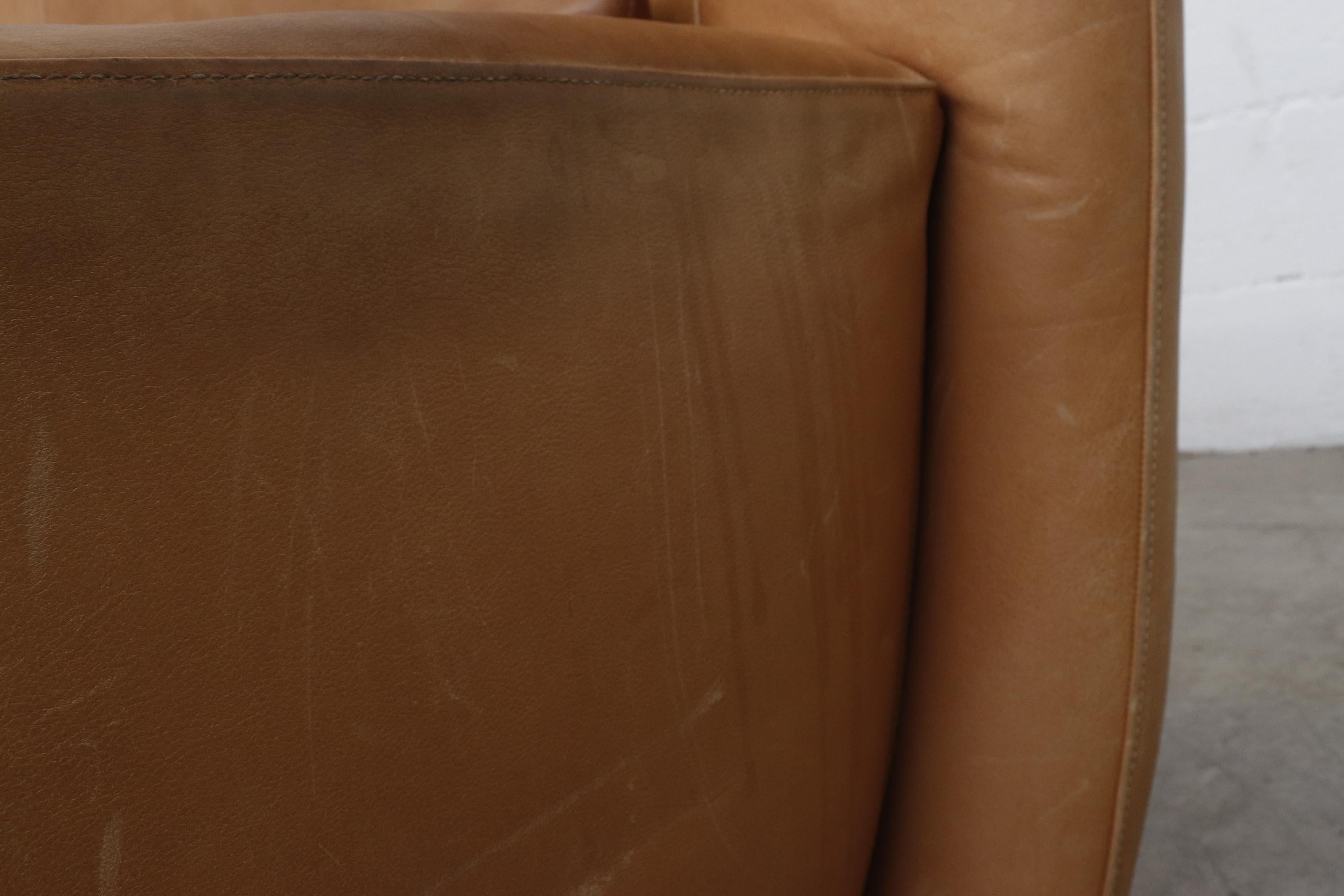Gerard Van Den Berg High Back Natural Leather Sofa for Montis 9