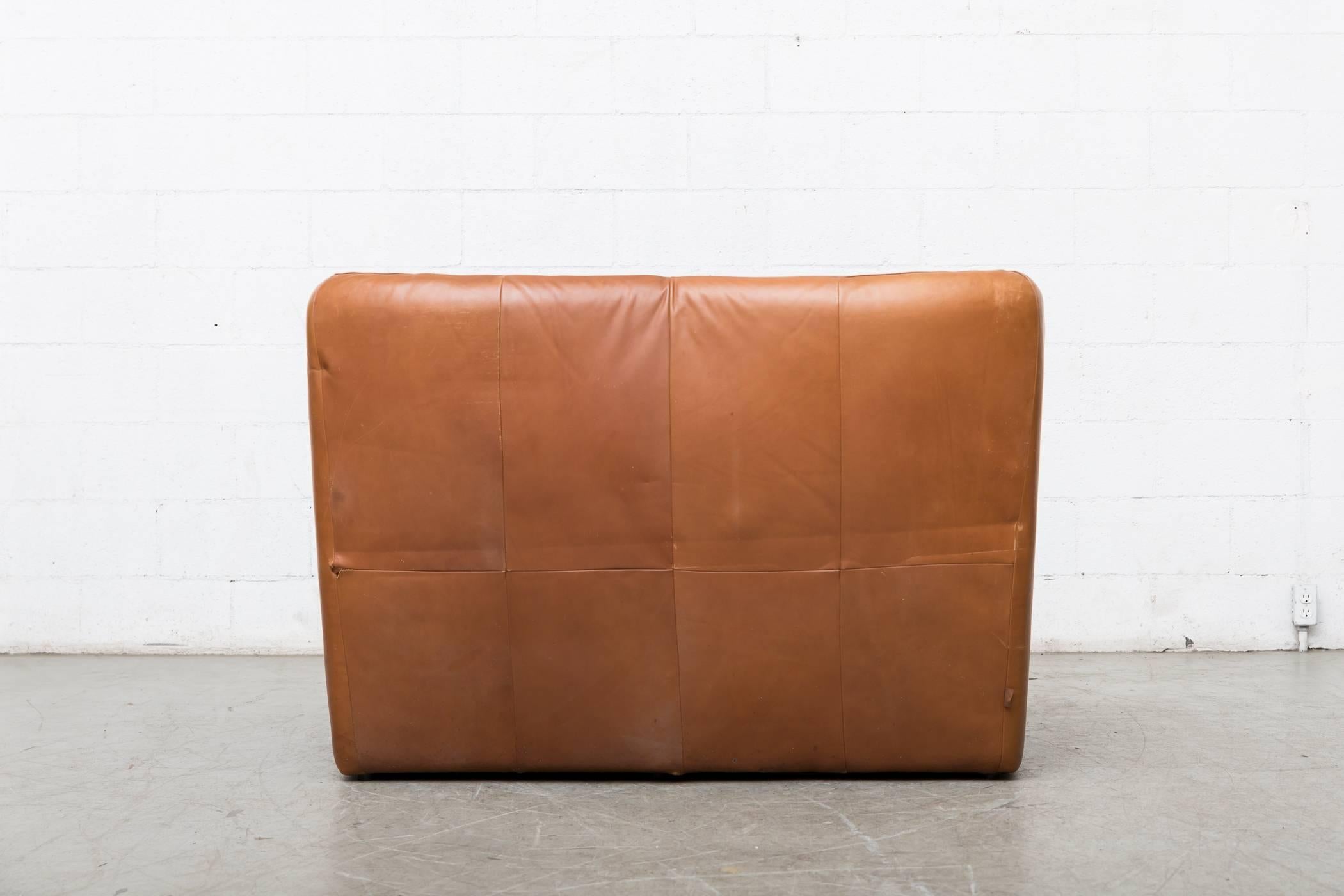Dutch Gerard van den Berg Leather Love Seat