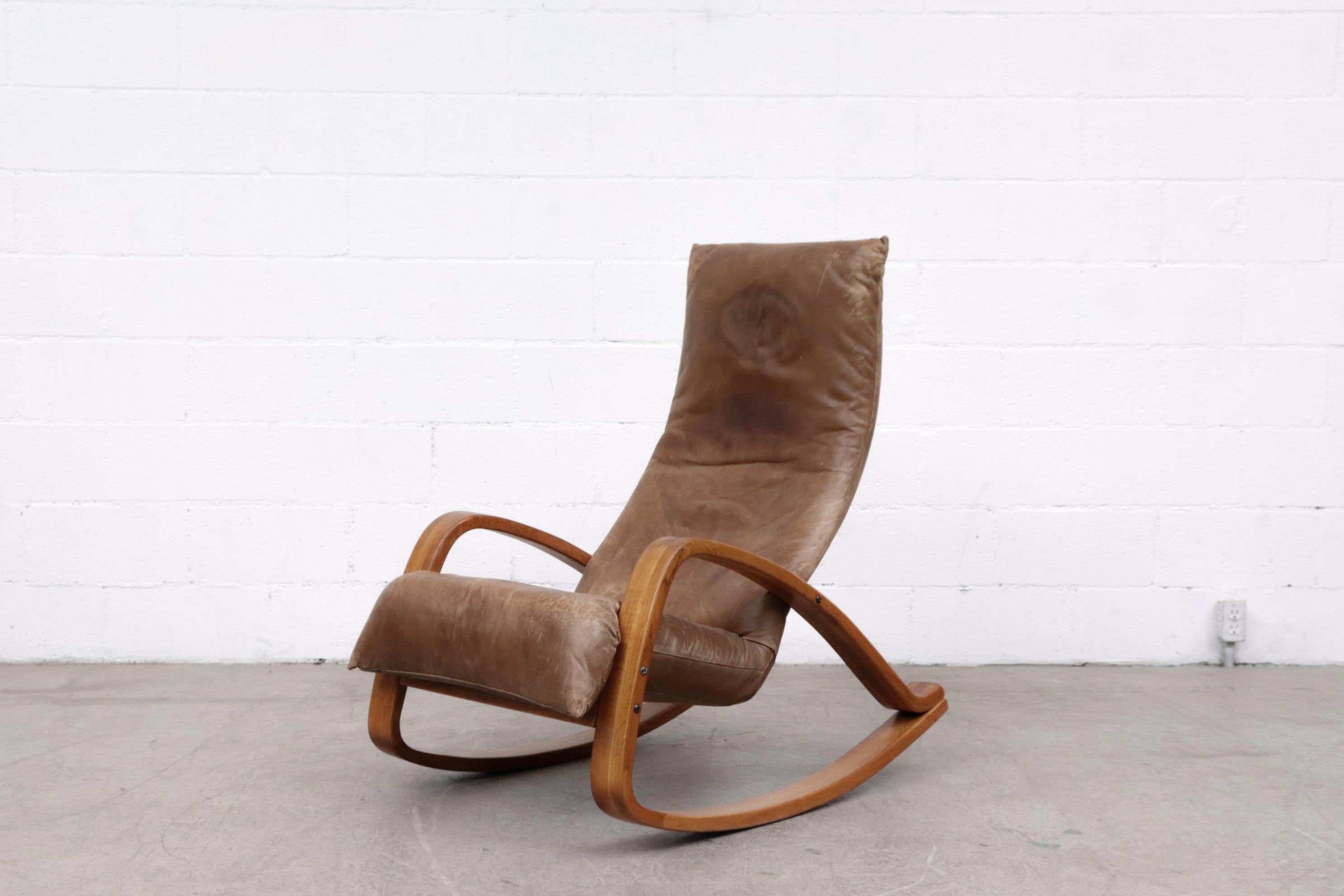 rocking chair leather