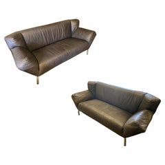 Gerard van den Berg Leather Sofa, NL, 1970-80's, Two Available