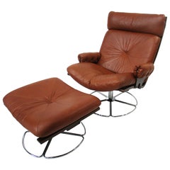Gerard Van Den Berg Chaise longue / Ottoman- Hollande dans le style de DEN