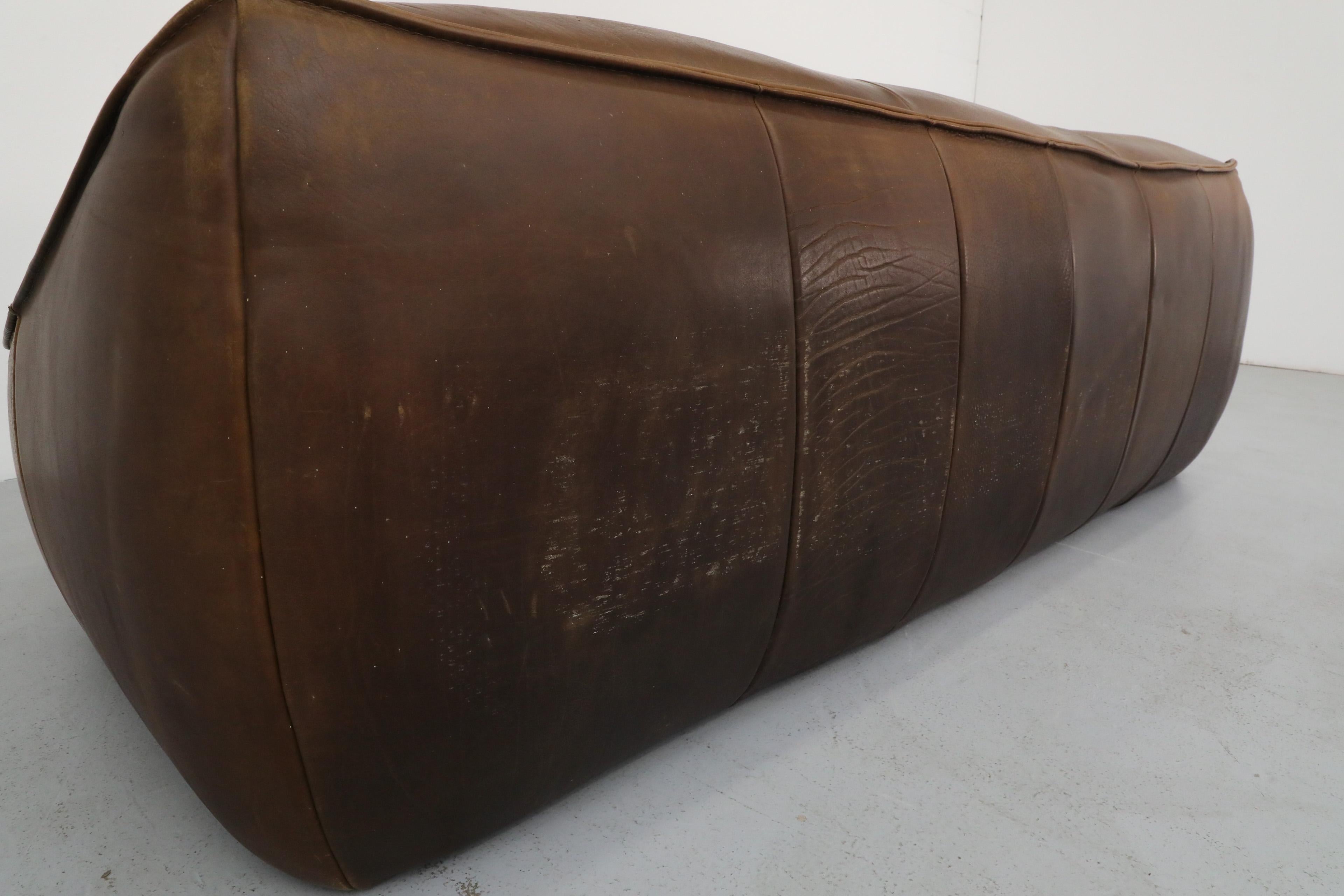 Gerard van den Berg 'Ringo' Three Seater Dark Brown Leather Sofa for Montis 5