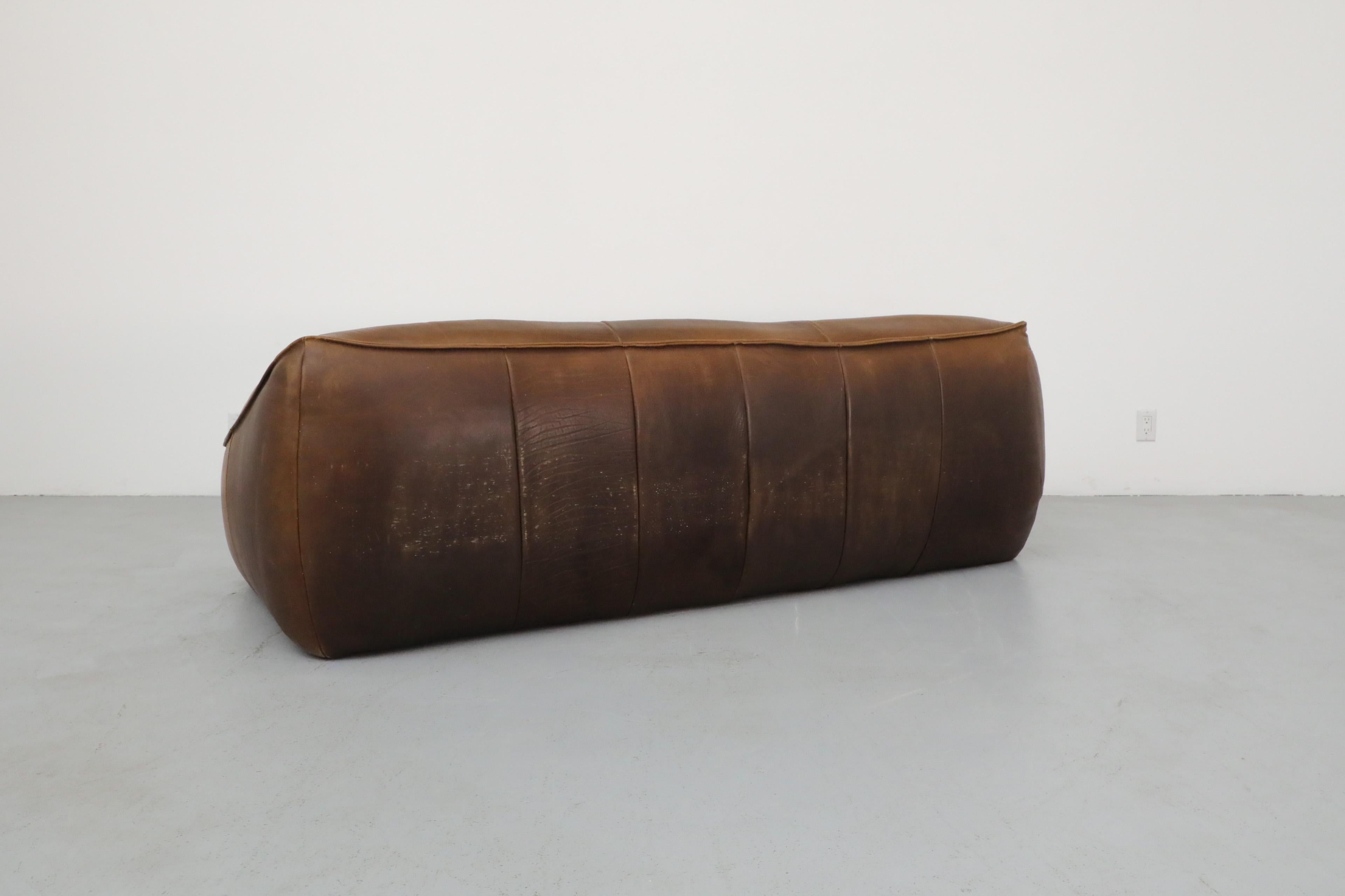 Gerard van den Berg 'Ringo' Three Seater Dark Brown Leather Sofa for Montis 1