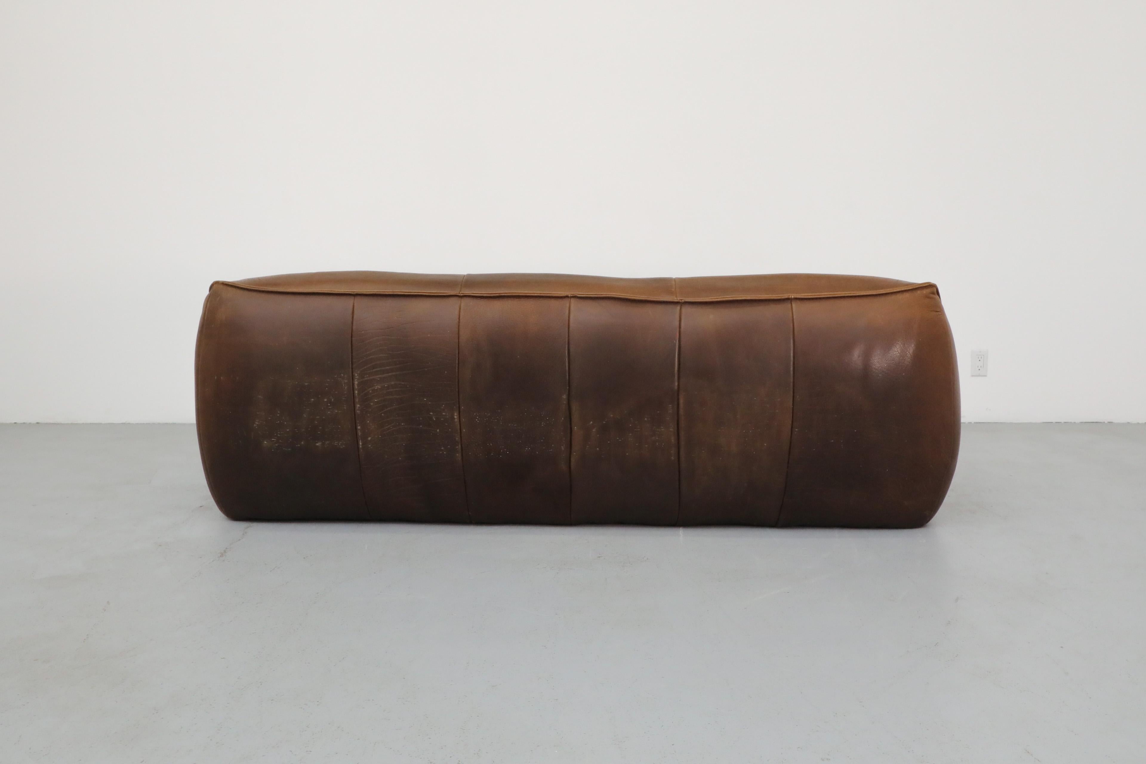Gerard van den Berg 'Ringo' Three Seater Dark Brown Leather Sofa for Montis 2