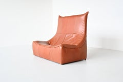 Gerard Van Den Berg Cognacfarbenes Leder-Sofa Montis, Niederlande 1970