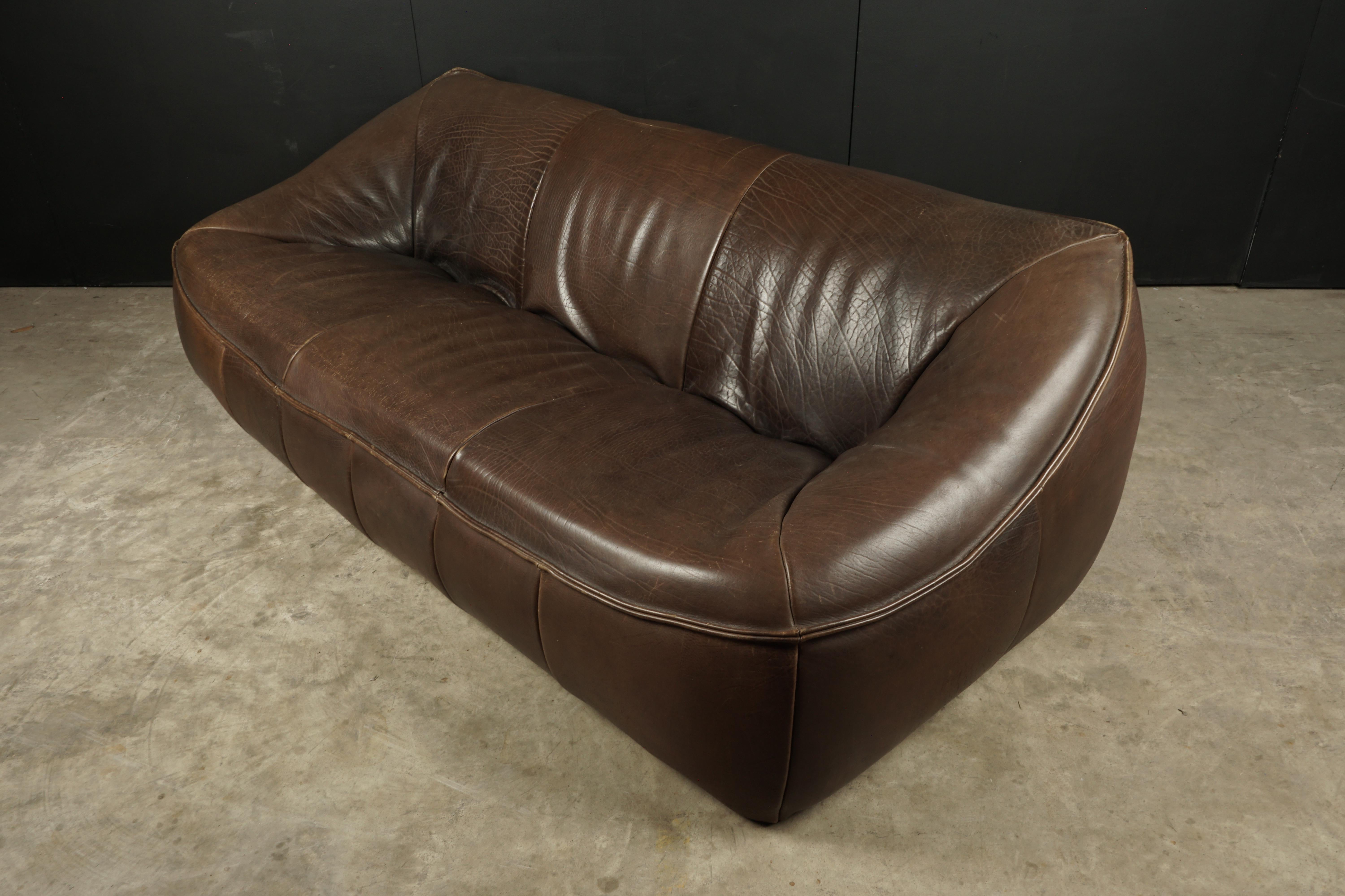Leather Gerard Van Den Berg Sofa 'Ringo', for Montis, The Netherlands, 1970s