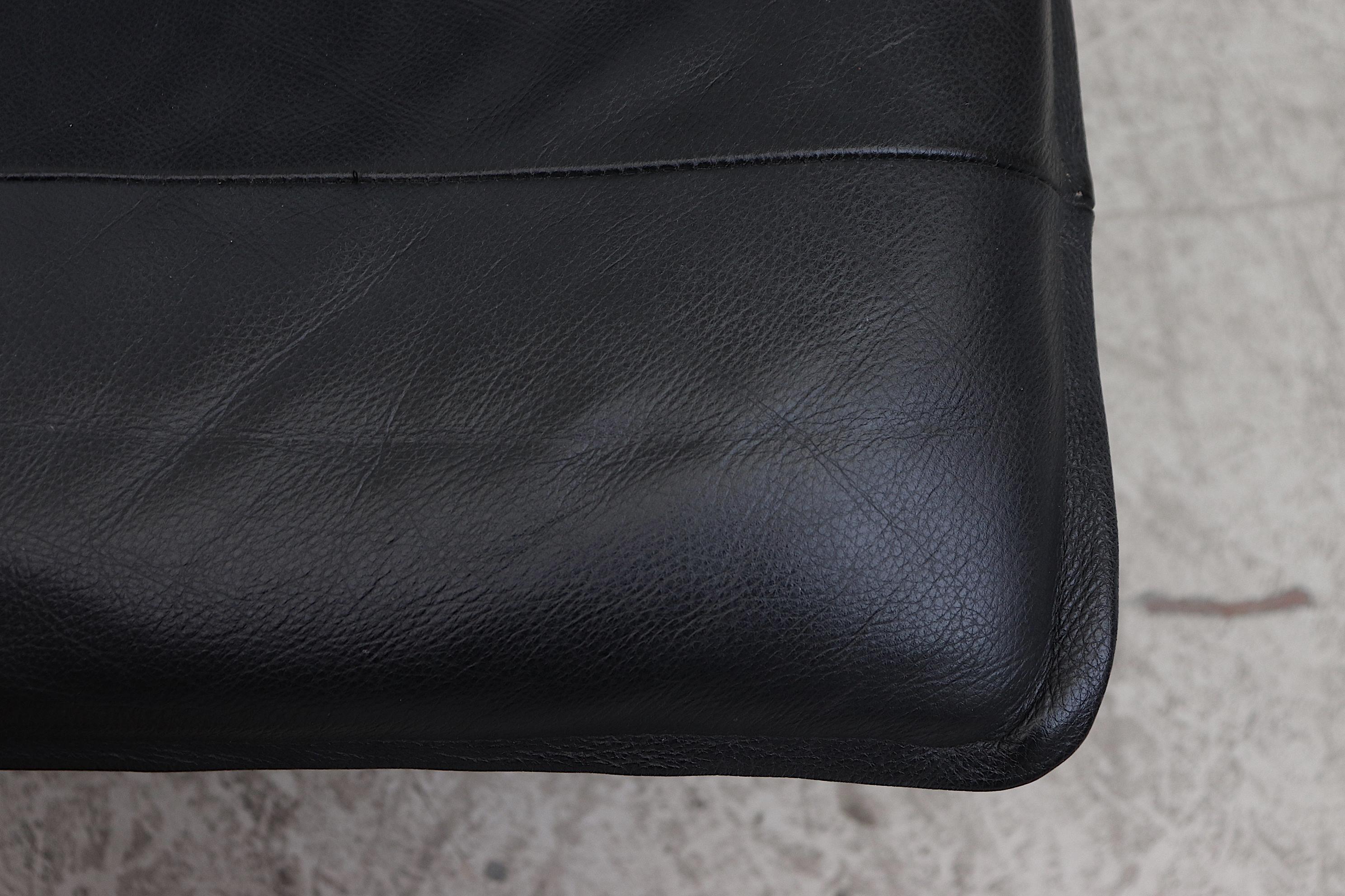 Gerard van den Berg Style Black Leather Lounge Chair 5