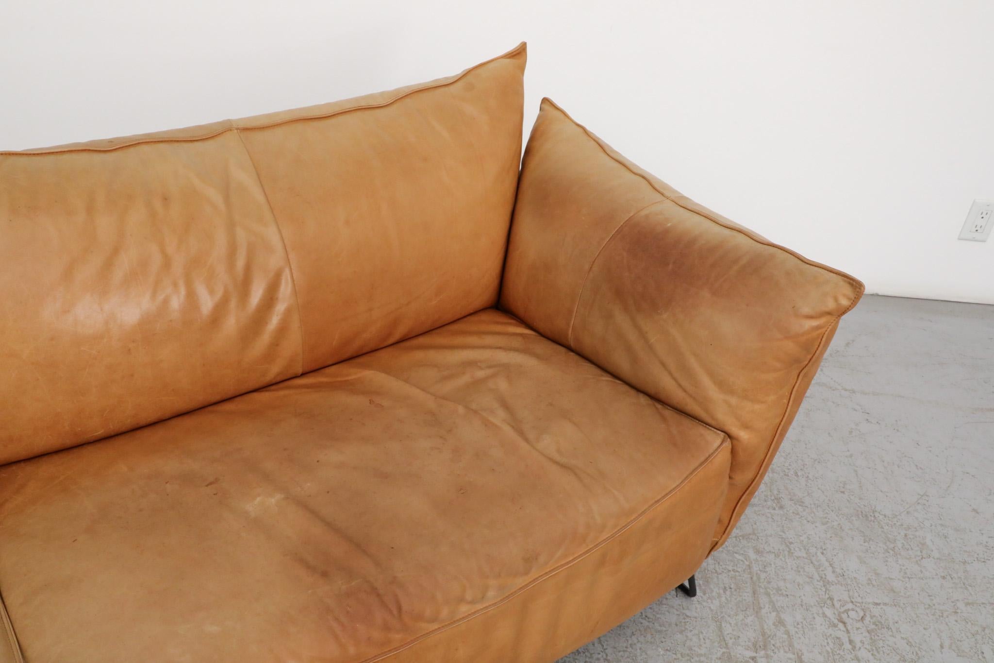 Gerard Van Den Berg style butterscotch 3 seater sofa for Jess For Sale 2