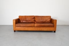 Gerard van den Berg Stil Cognacfarbener Loveseat aus Leder von Molinari, Italien