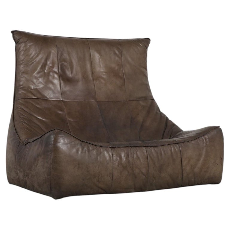 Gerard van den Berg "The Rock" Florence Leather Loveseat, Montis