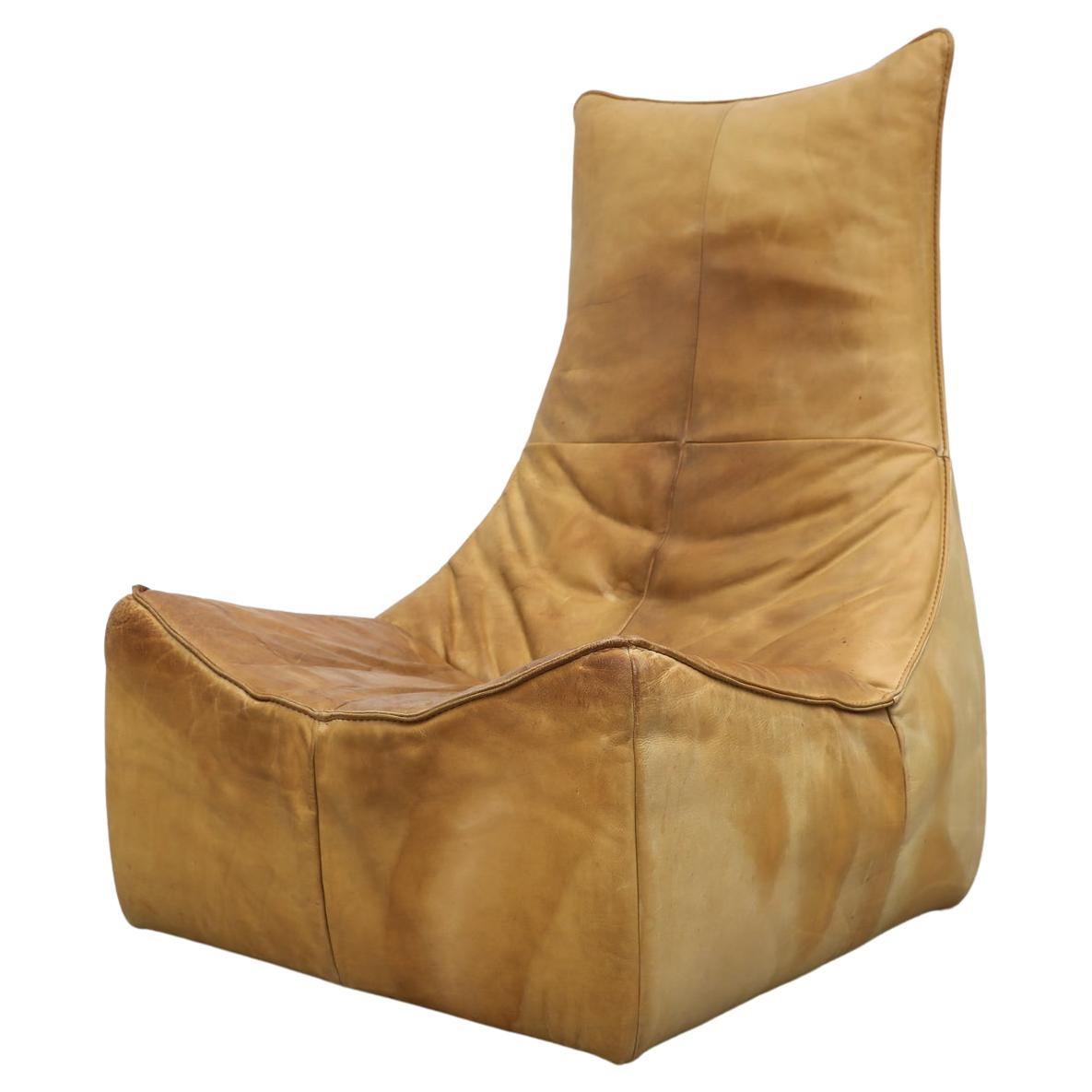 Gerard van den Berg "The Rock" Natural Leather Lounge Chair