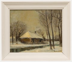 Gerard Wiegman - Olio dei primi anni del XX secolo, Casetta nella neve