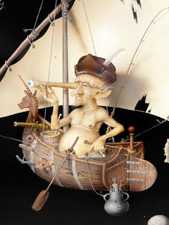 A la Rencontre des Mondes Habites Temple sobre tabla Surrealismo In Stock