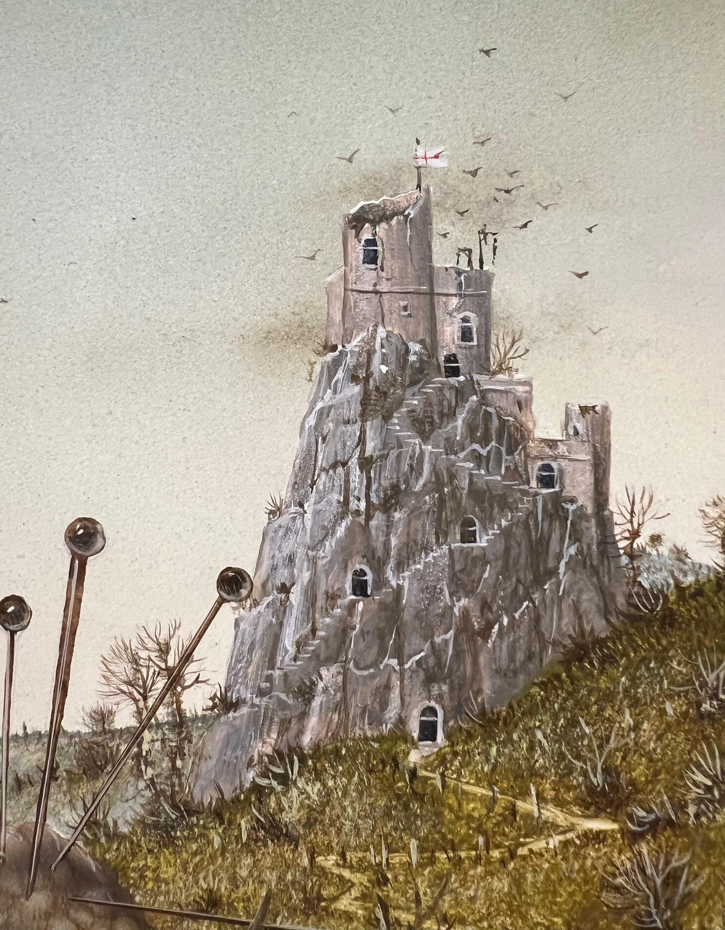 l 'Acuponcteur Espagnol Spanischer Akupunkteur Tempera auf Tafel Vorrätig (Zeitgenössisch), Painting, von Gérard Willemenot