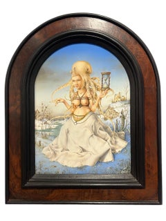 La Chimere au Sablier ou la Maitresse du Temps Tempera Panel Painting In Stock