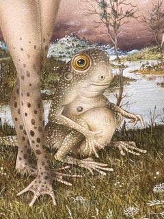 La principessa dell'acqua Tempera su pannello Surrealismo In magazzino