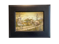 L'Auto-Stoppeur Surrealism Landscape Skeleton Skull Contemporary