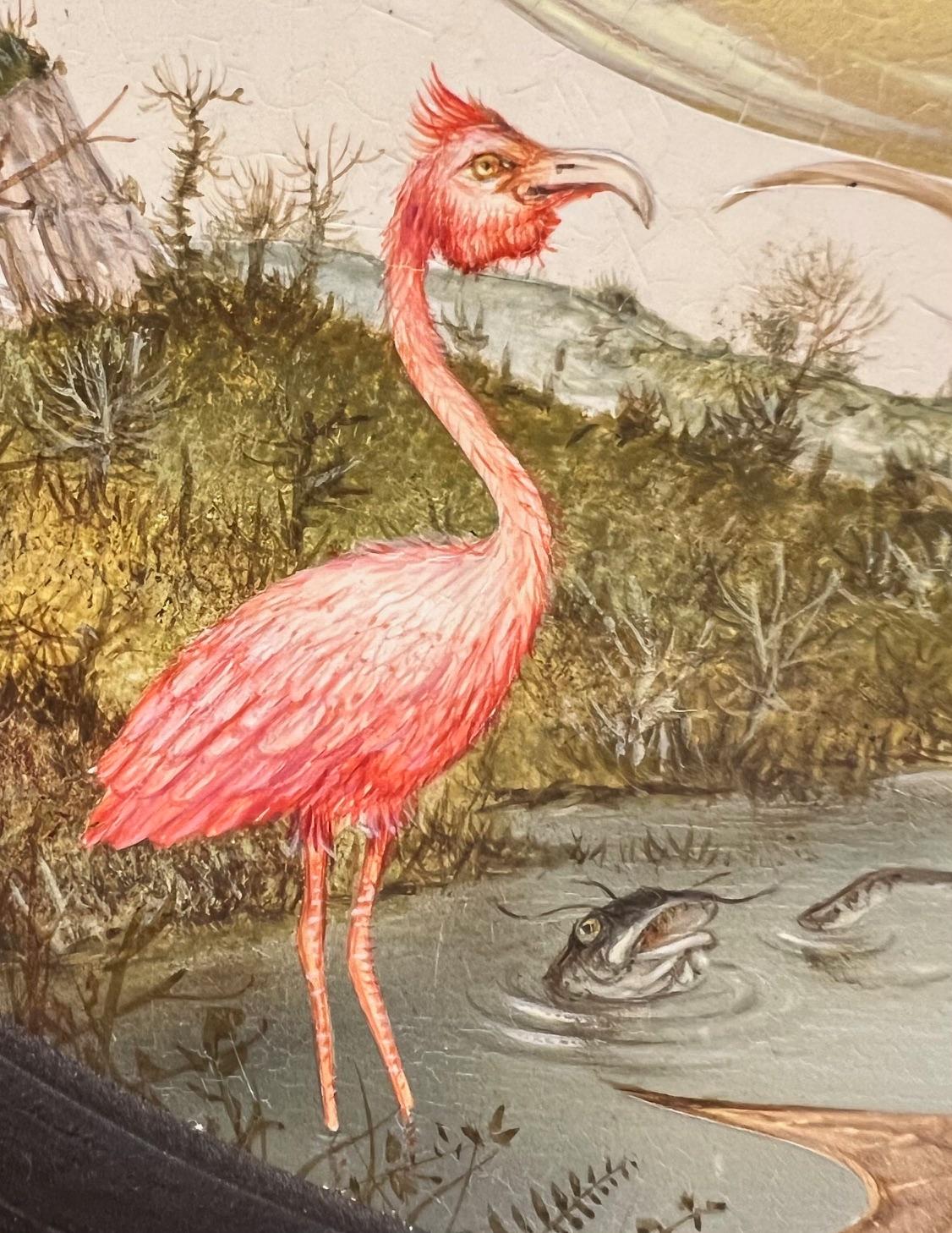 Le Jardin des Delices Garten von Eden Tempera auf Tafel Surrealismus Vorrätig (Zeitgenössisch), Painting, von Gérard Willemenot