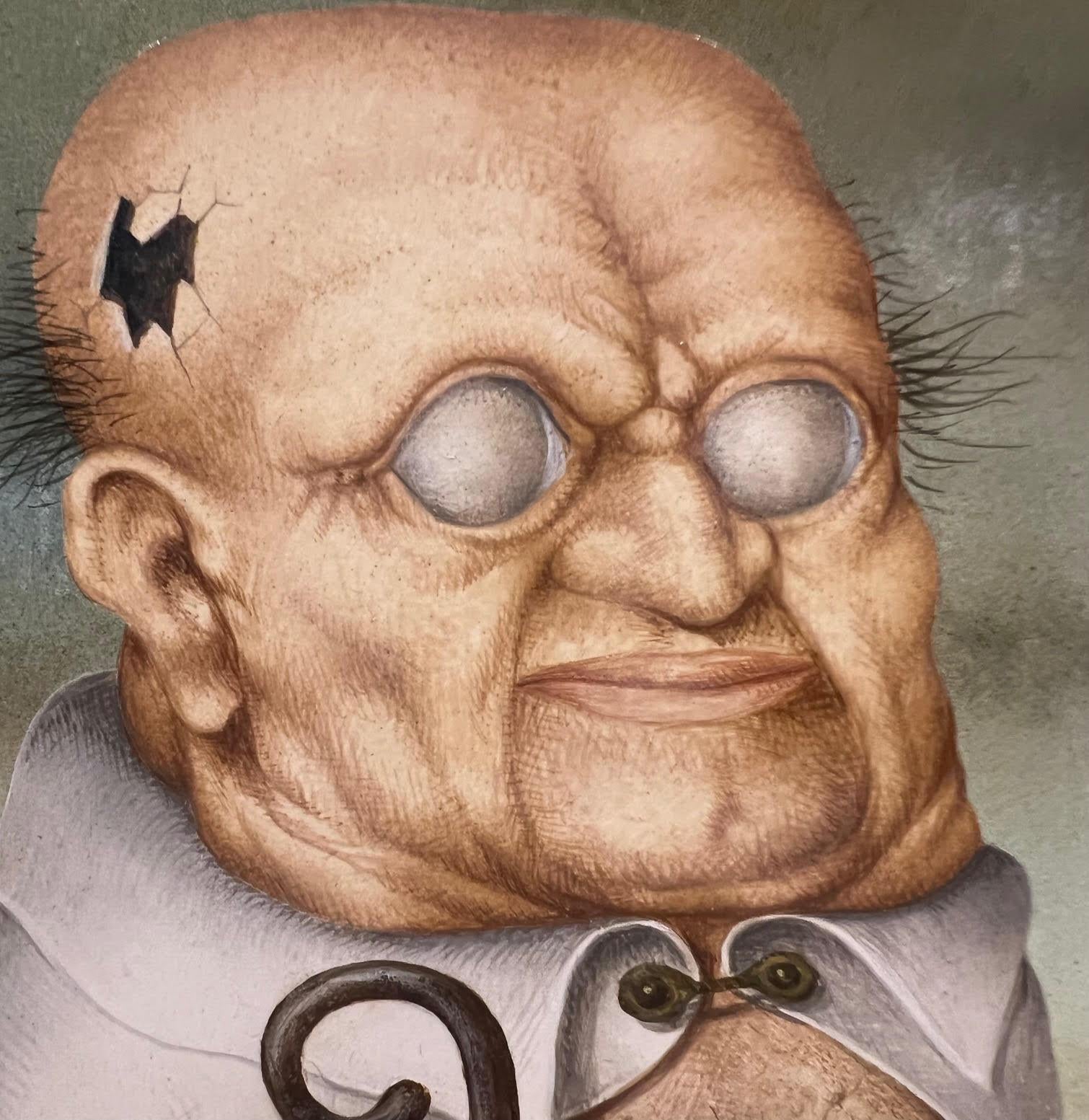 Le Pelerin Petrifie Versteinerter Pilger Tempera auf Tafel Gemälde Vorrätig (Zeitgenössisch), Painting, von Gérard Willemenot