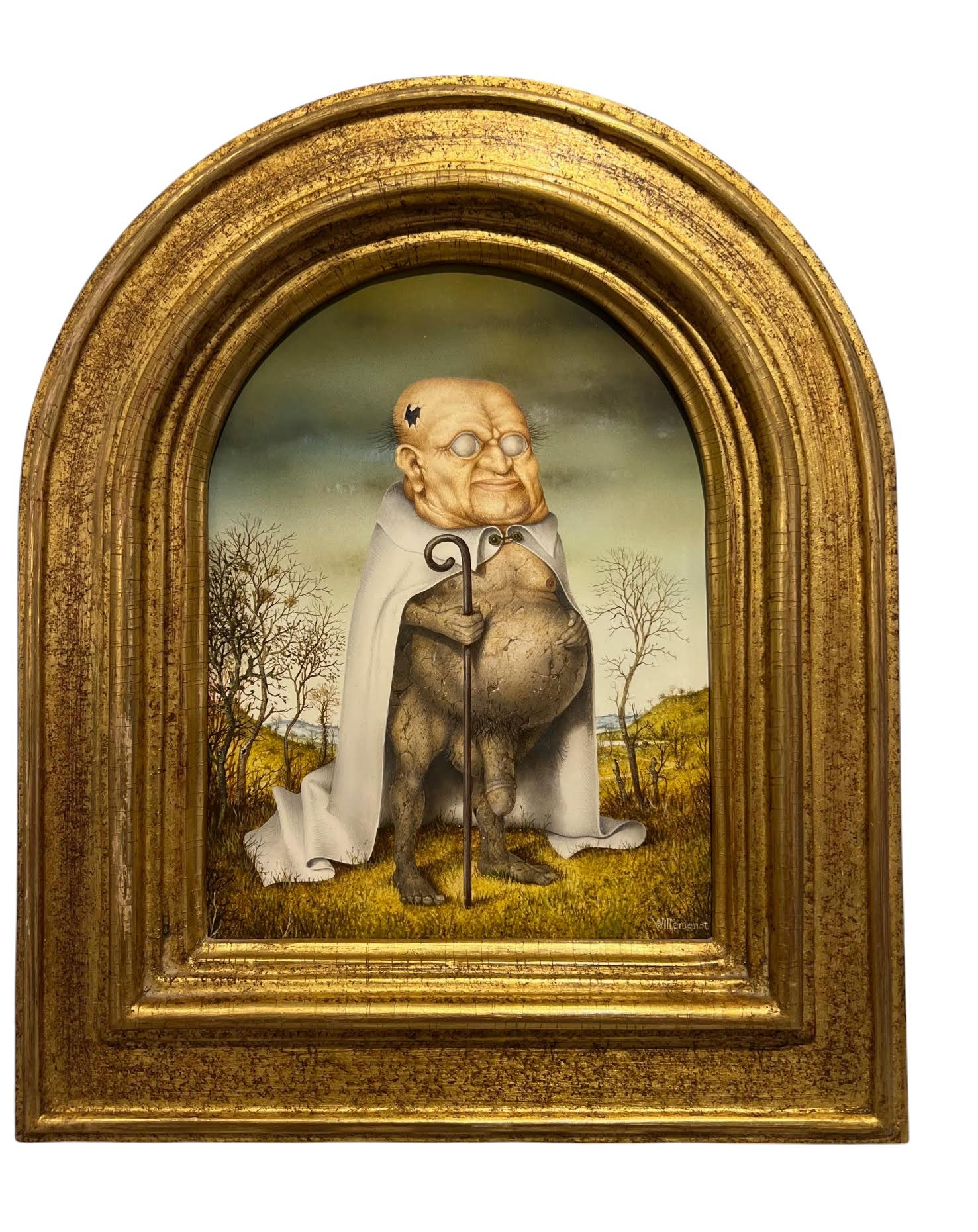 Le Pelerin Petrifie Versteinerter Pilger Tempera auf Tafel Gemälde Vorrätig