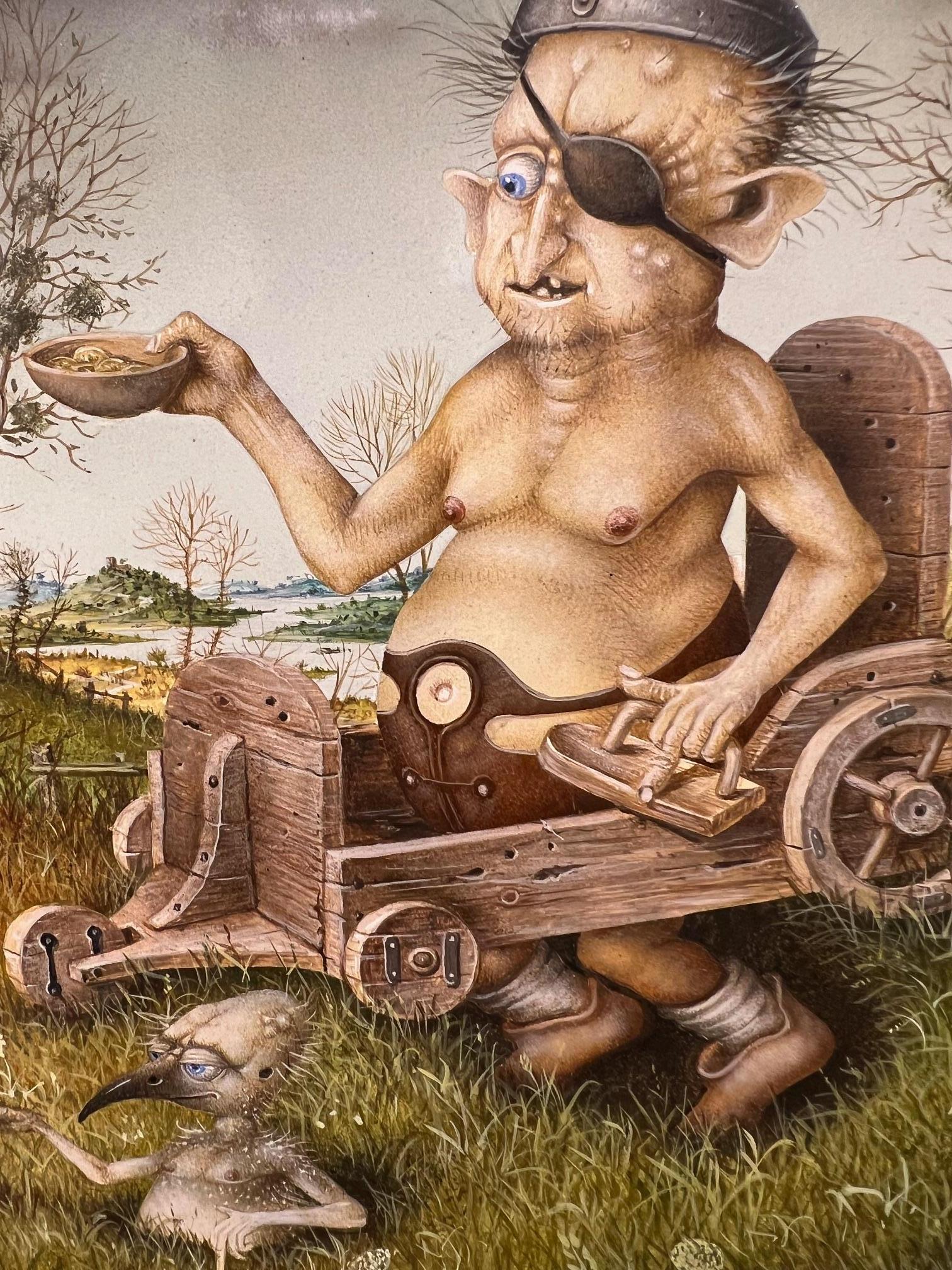 Les Mendiants Bettler Tempera auf Tafel Surrealisme Contemporary Vorrätig

Gérard Willemenot (1943, Paris, Frankreich) schloss sein Studium der Architektur an der Kunsthochschule in Paris ab. Nach der Arbeit 
Nach zwanzig Jahren als Architekt