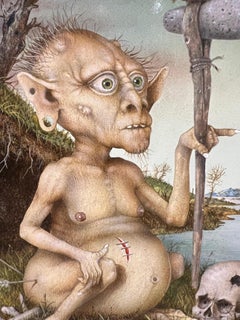 Tryptich Le Macdalenieu et l 'Age du Fer Le Magdalenieu Tempera Panel In Stock