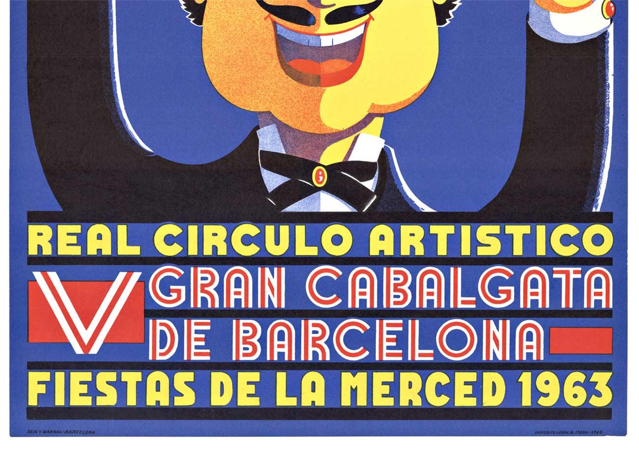 Originales „Real Circuo Artistico“ Gran Cabalgata Vintage-Plakat (Violett), Print, von Gerardo Carbonell