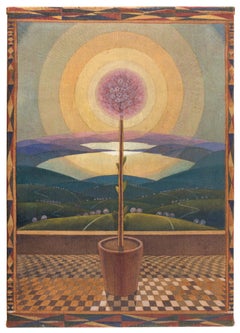 Landscape - Original Tempera by Gerardo Dottori - 1928