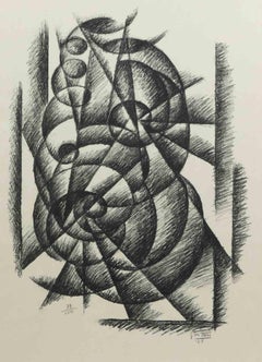 Composizione futurista - Litografia di Gerardo Dottori - 1969