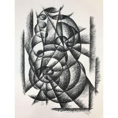 Gerardo Dottori - Motivo Futurista - Hand-Signed Lithography, 1969
