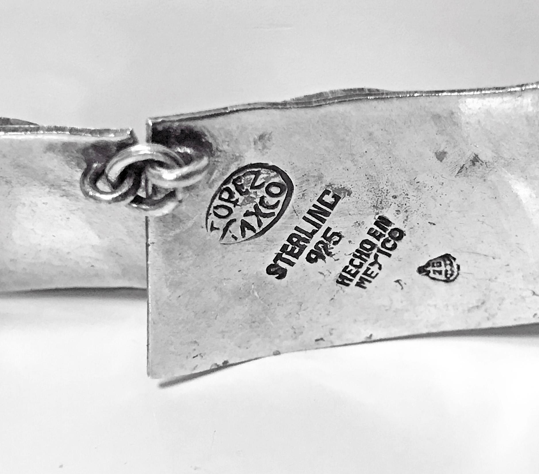Gerardo Lopez Mexican 1950s Sterling Silver Aztec Deity Necklace In Good Condition In Toronto, ON