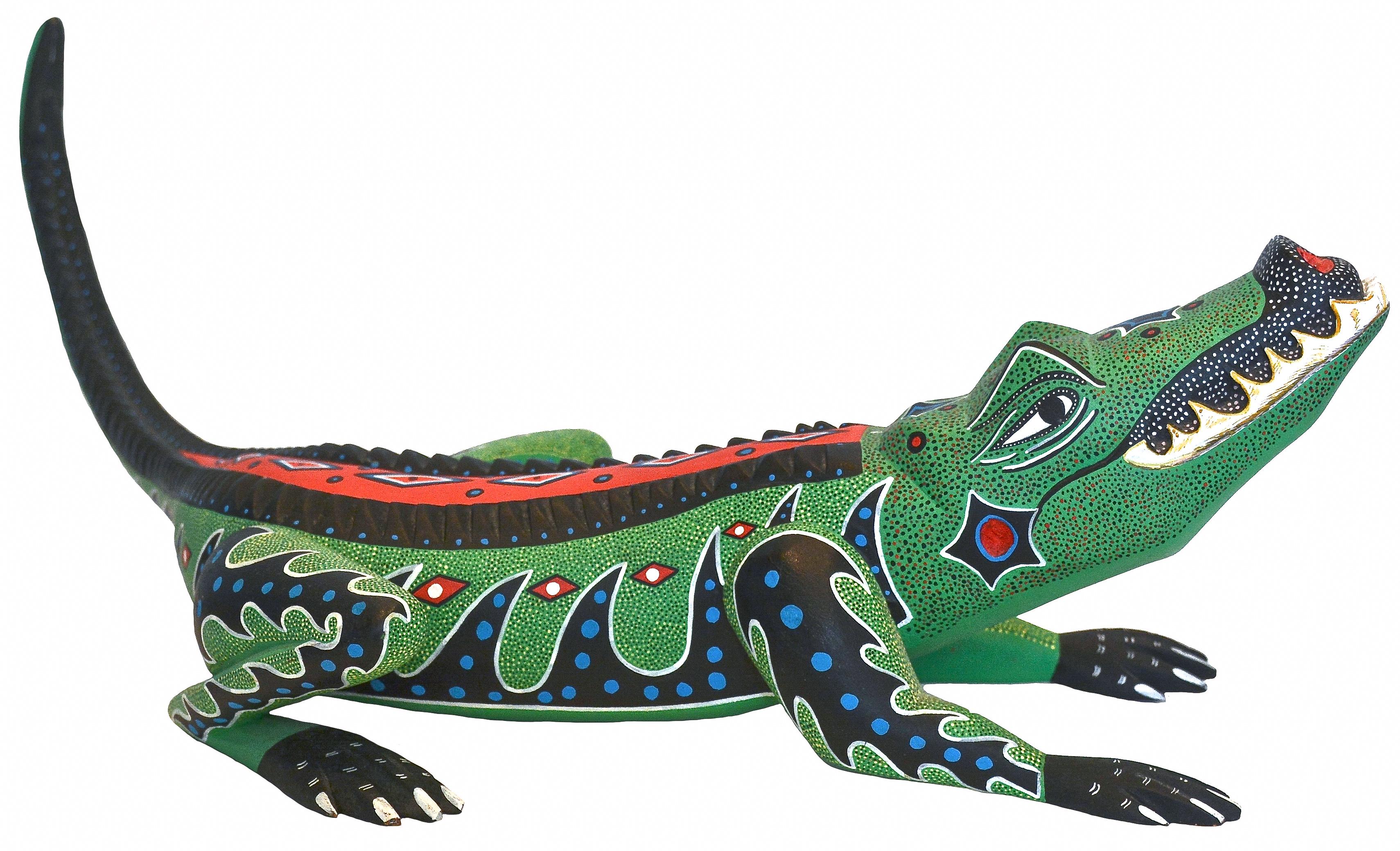 Vintage Alligator du maître sculpteur oaxaque Gerardo Ramirez Morales en vente 2
