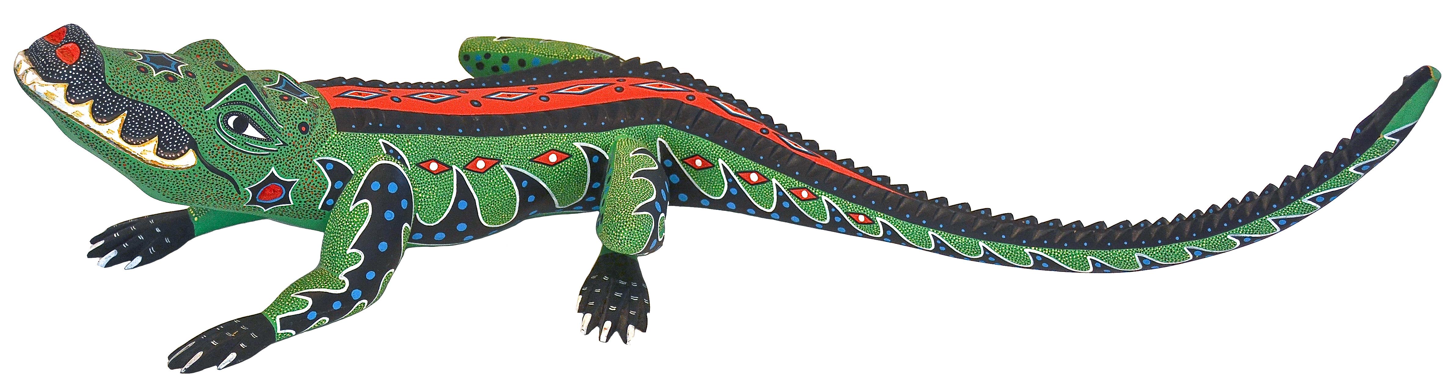 Vintage Alligator by Oaxacan Master Carver Gerardo Ramirez Morales For Sale 1